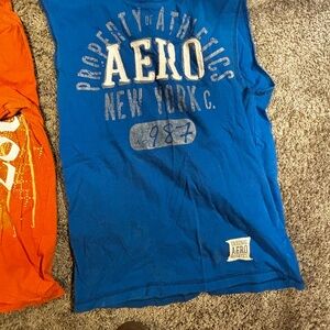Aeropostale Blue Graphic Tank Top